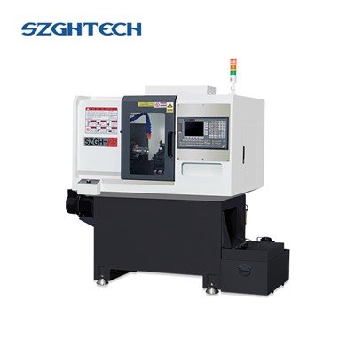CNC lathes are suitable for cutting grains and bars of copper, iron, aluminum and stainless steel within 25cm. It adopts many patented technologies such as high rigidity and anti-deformation to achieve high-speed cutting of 2mm steel parts on one side. The processing accuracy is ±0.01mm, and the flat or inclined bed is optional. It can realize the processing of straight lines, tapers, arcs, threads and other parts, and is especially suitable for the automated mass production of granular materials in the post-process. The tool holder and side and end face power heads can be added to form a simple turning and milling compound machine.